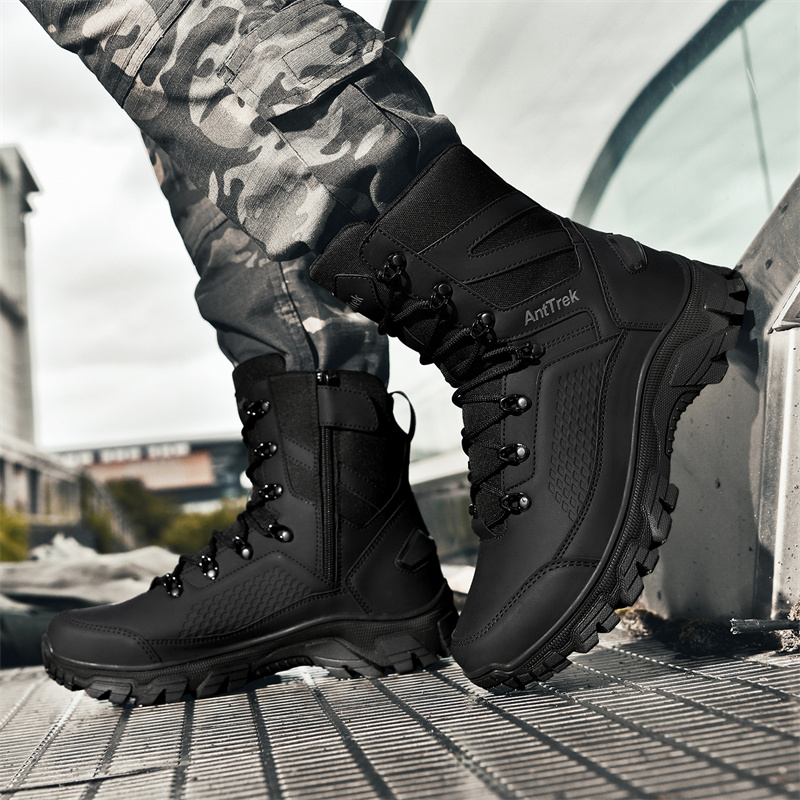 Guipure Lace Panel - 2025 New Tactical Boots Men Boots