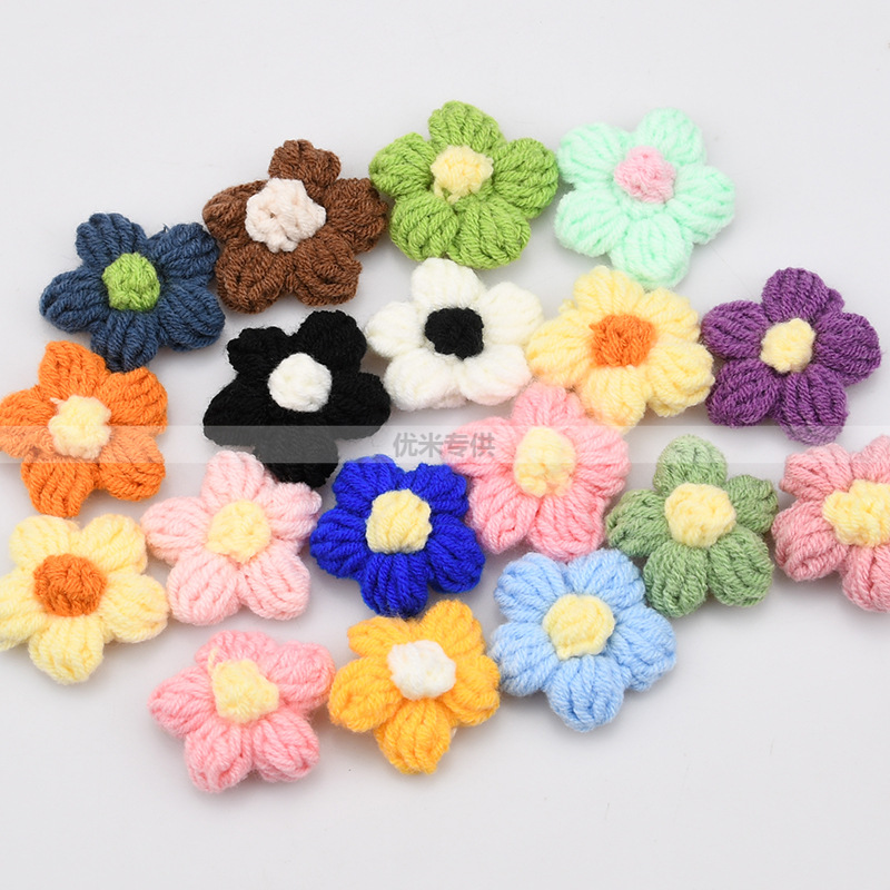 Handmade Crochet Five Petal Fl - Craft Embellishment ulasan dan harga