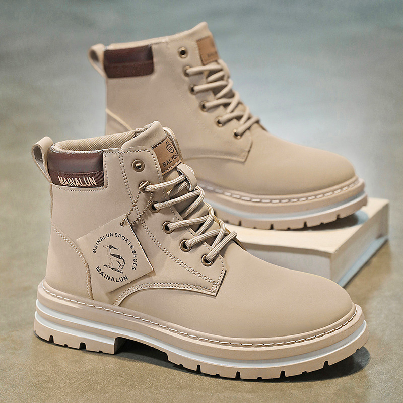 Classic Men High Top Boots Hig - Guipure Lace Panel ulasan dan harga