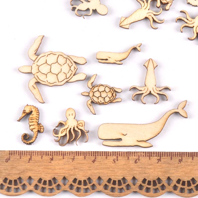 20Pcs 25-40mm Sea Turtle/horse - Craft Embellishment ulasan dan harga