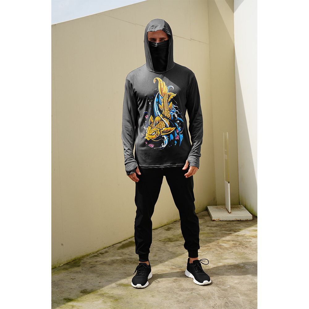 Fishing Shirts Men Sun Protect - Embellish Knit ulasan dan harga