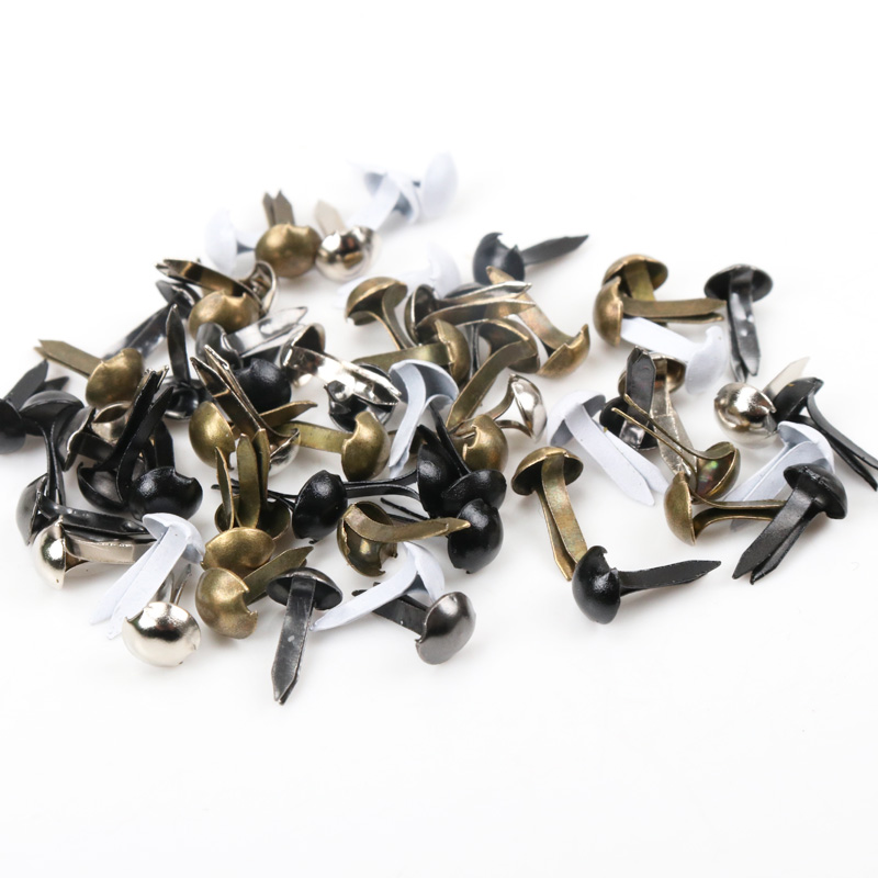 100pcs Mixed Round Metal Brad  - Embellishments For Scrapbooking ulasan dan harga
