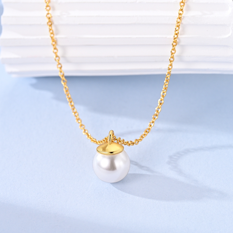 Original 925 Sterling Silver N - Pearl Trim Chain ulasan dan harga