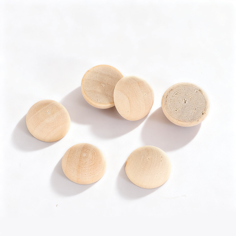 100/150/200pcs 15mm Half Wood  - Craft Embellishment ulasan dan harga