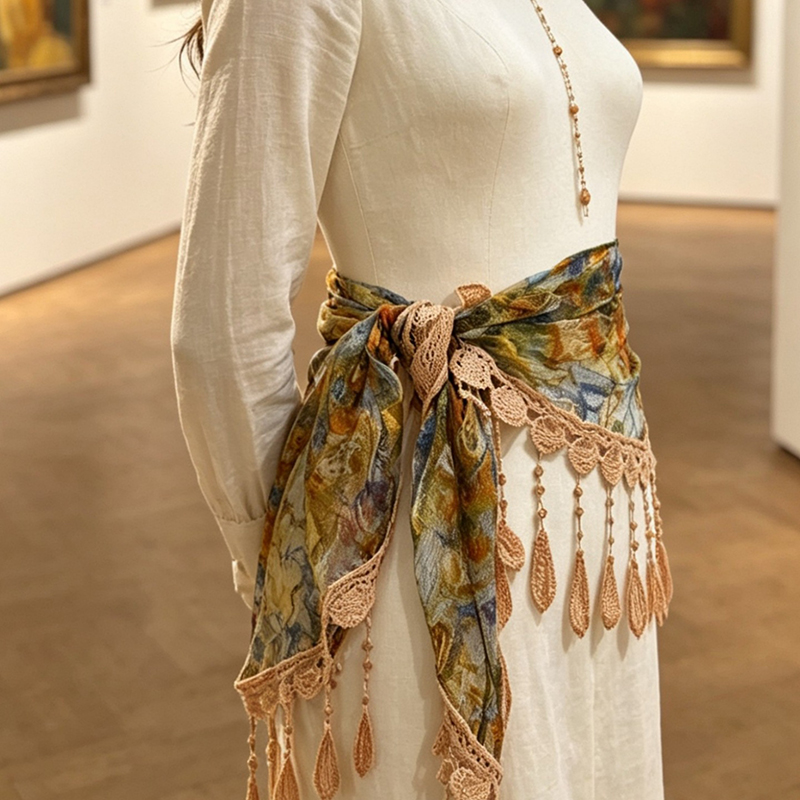 Vintage Floral Lace Hollow Tas - Tassel Fringe Trim ulasan dan harga