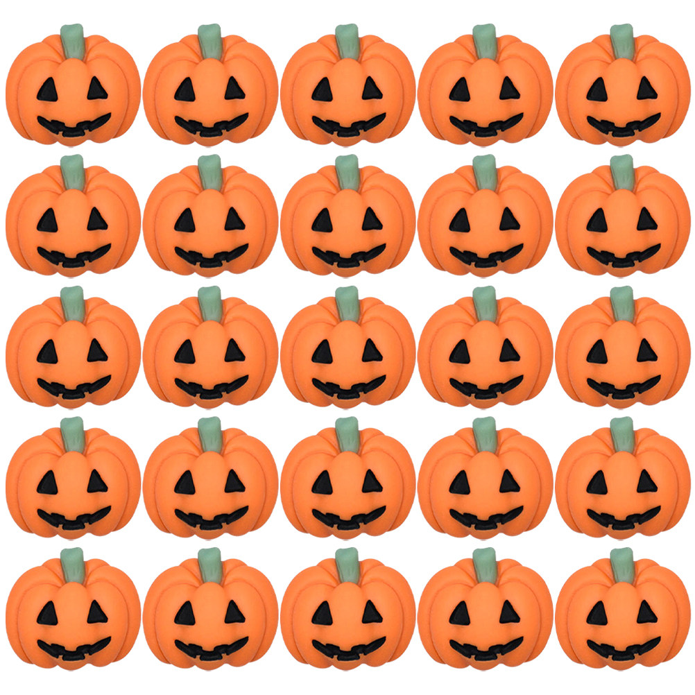 50Pcs Mini Resin Pumpkin Charm - Craft Embellishment ulasan dan harga