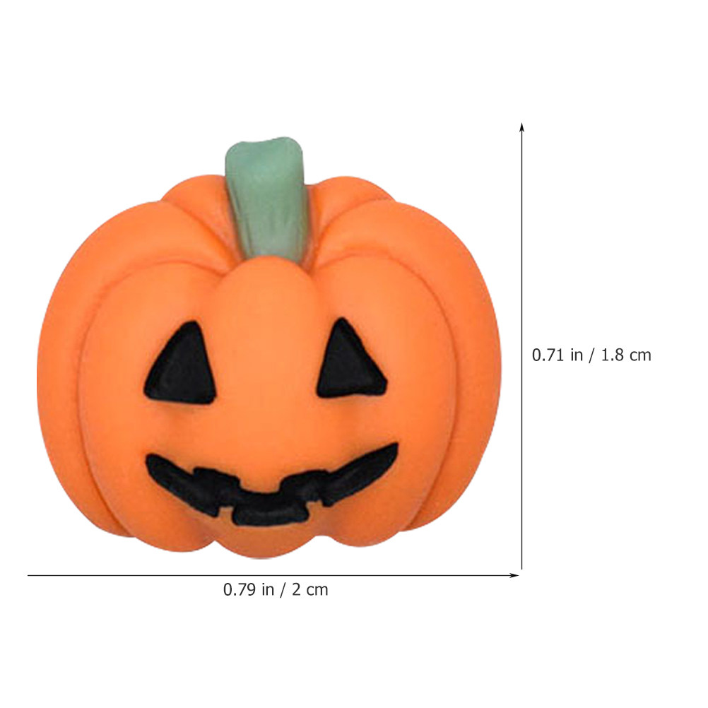 50Pcs Mini Resin Pumpkin Charm - Craft Embellishment ulasan dan harga
