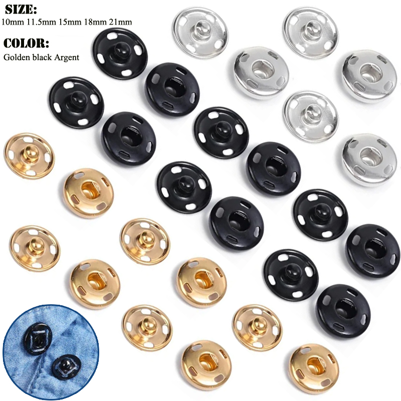 10/50 Set 8-10mm Metal Sew-on  - Iron On Stud Set ulasan dan harga
