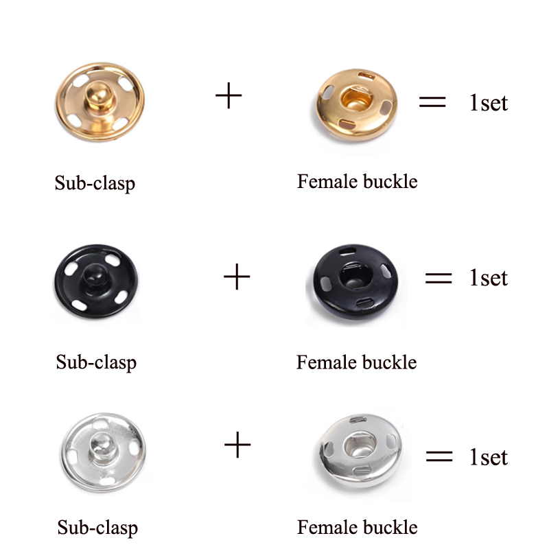 10/50 Set 8-10mm Metal Sew-on  - Iron On Stud Set ulasan dan harga